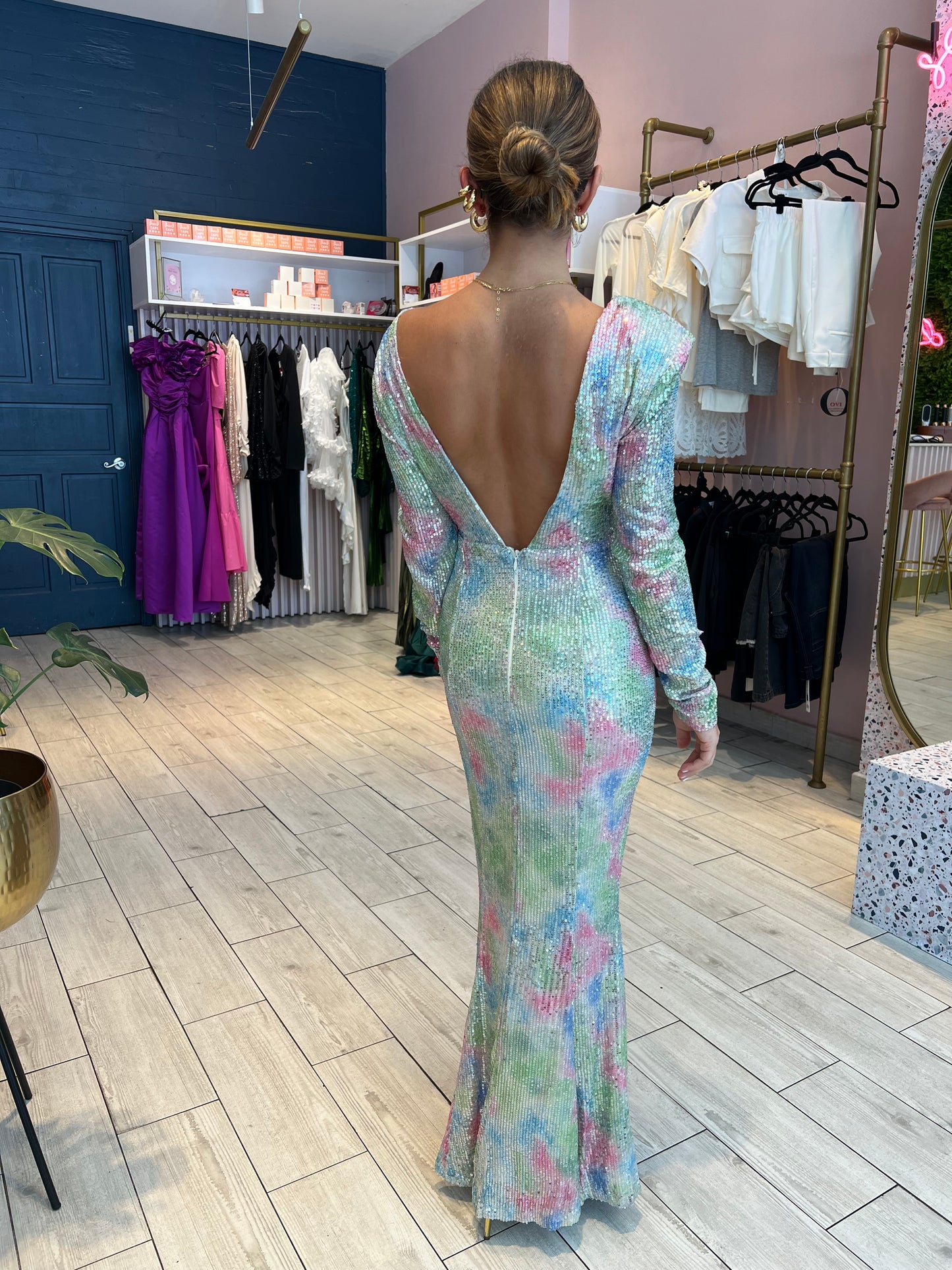 Sequins long sleeve dress 69.99