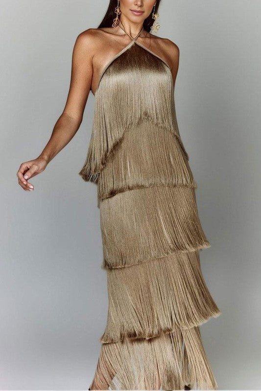 Bronze Gia’s Fringed Dress