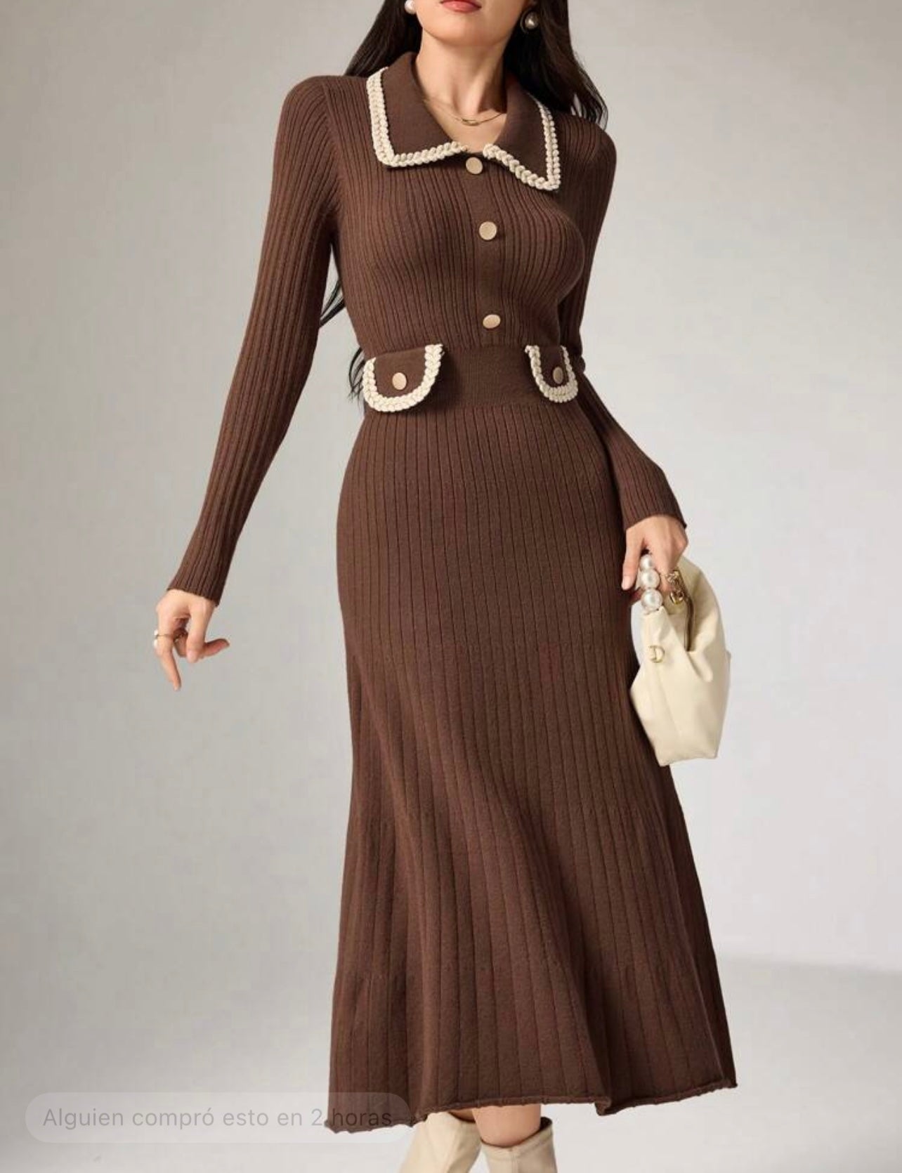Aesthetic ribbed dress