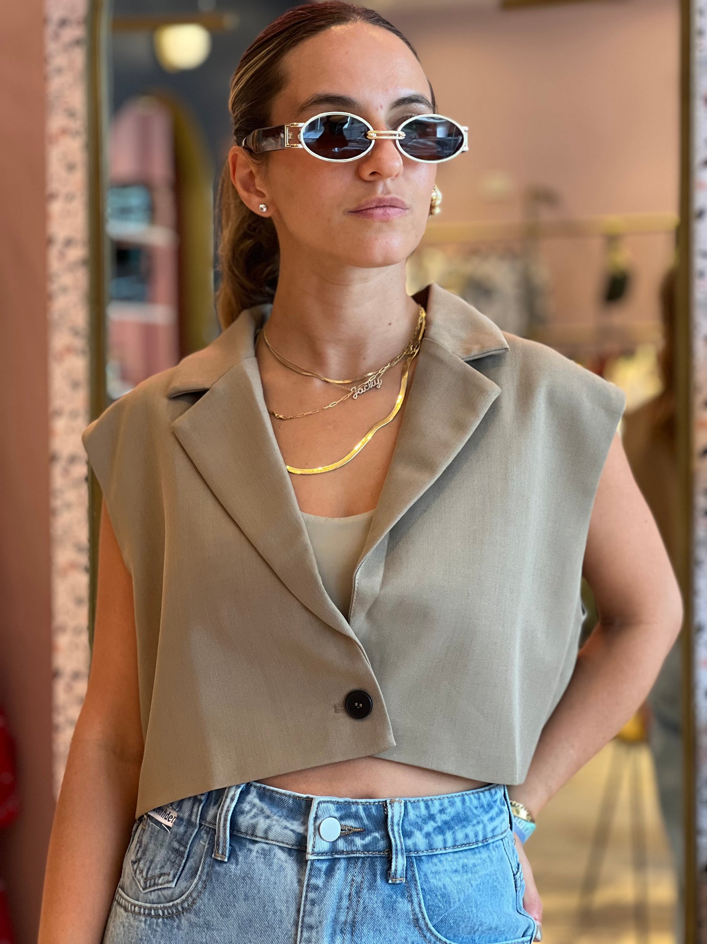 Khaki vest