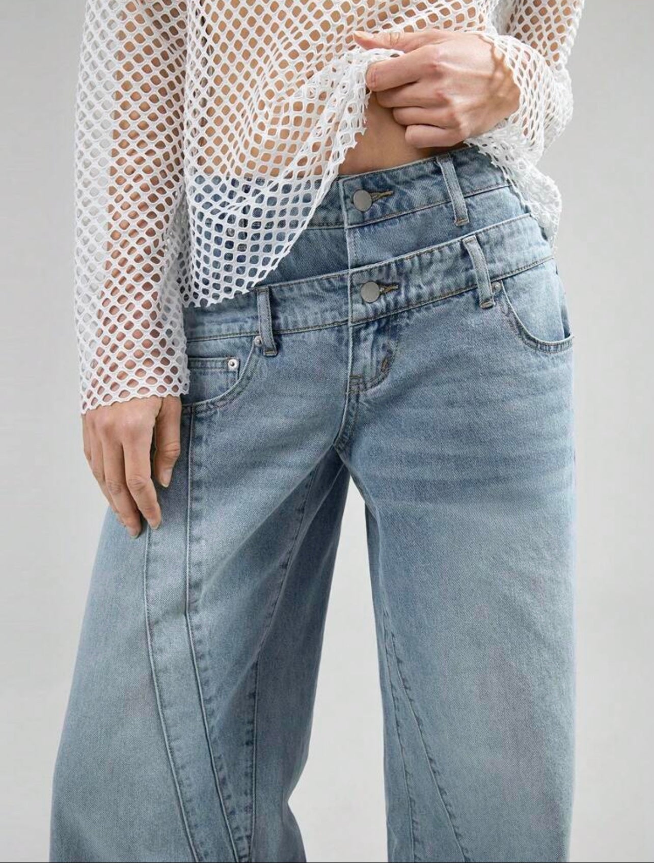 Double waist jeans