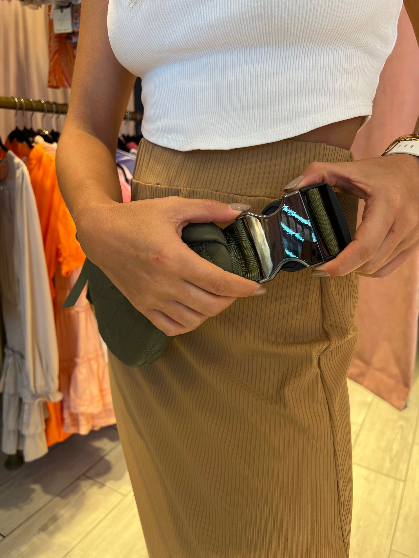 Alana’s Olive fanny pack