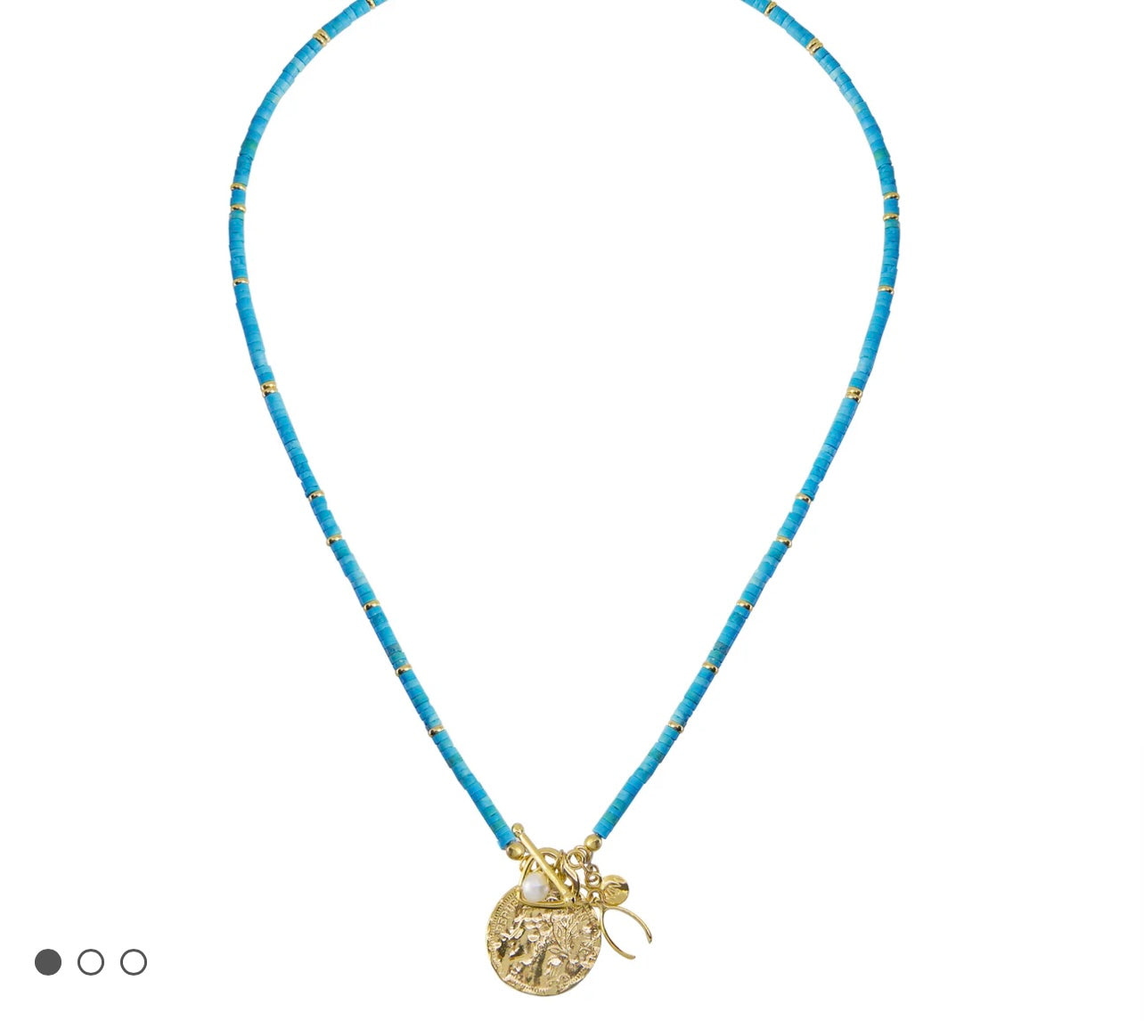 Mayamar Turquoise Lucky Charm Beaded Necklace