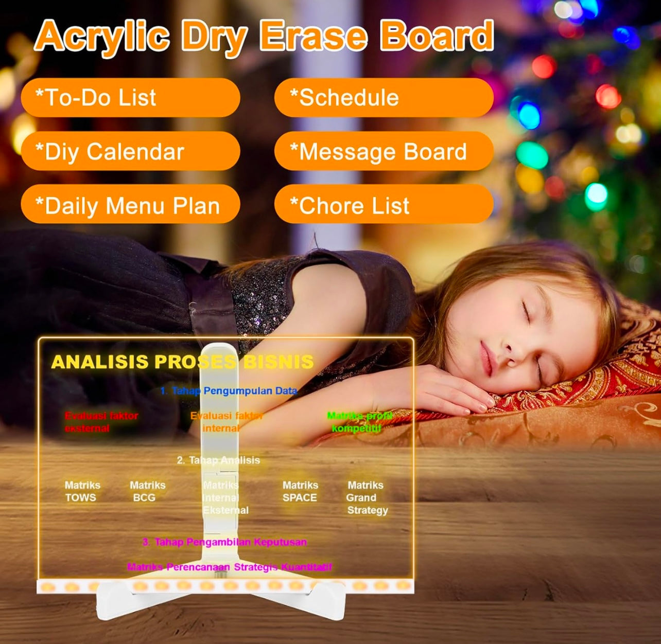 Led note board with light