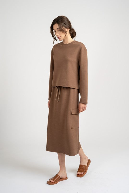 Daniela’s Coffee loungewear skirt set