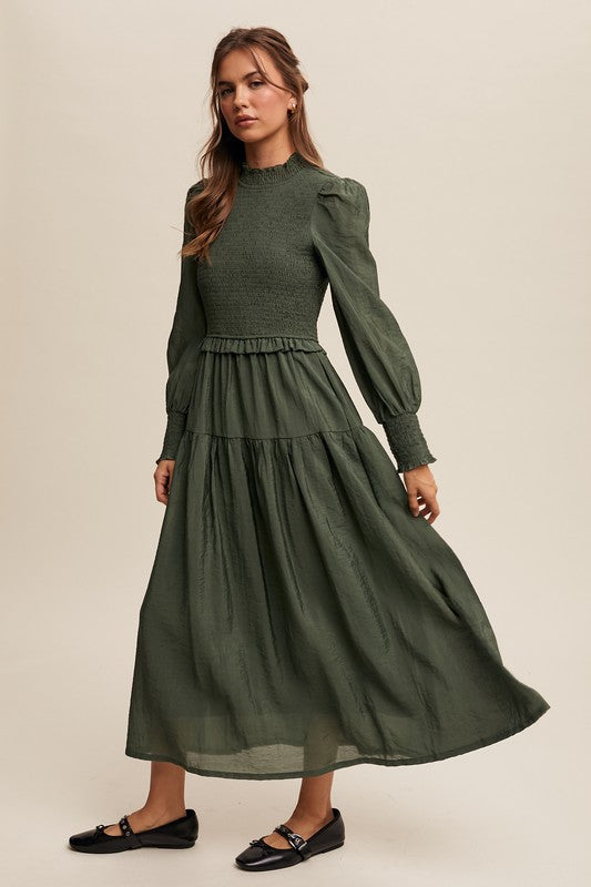 Deep green Alana’s maxi dress