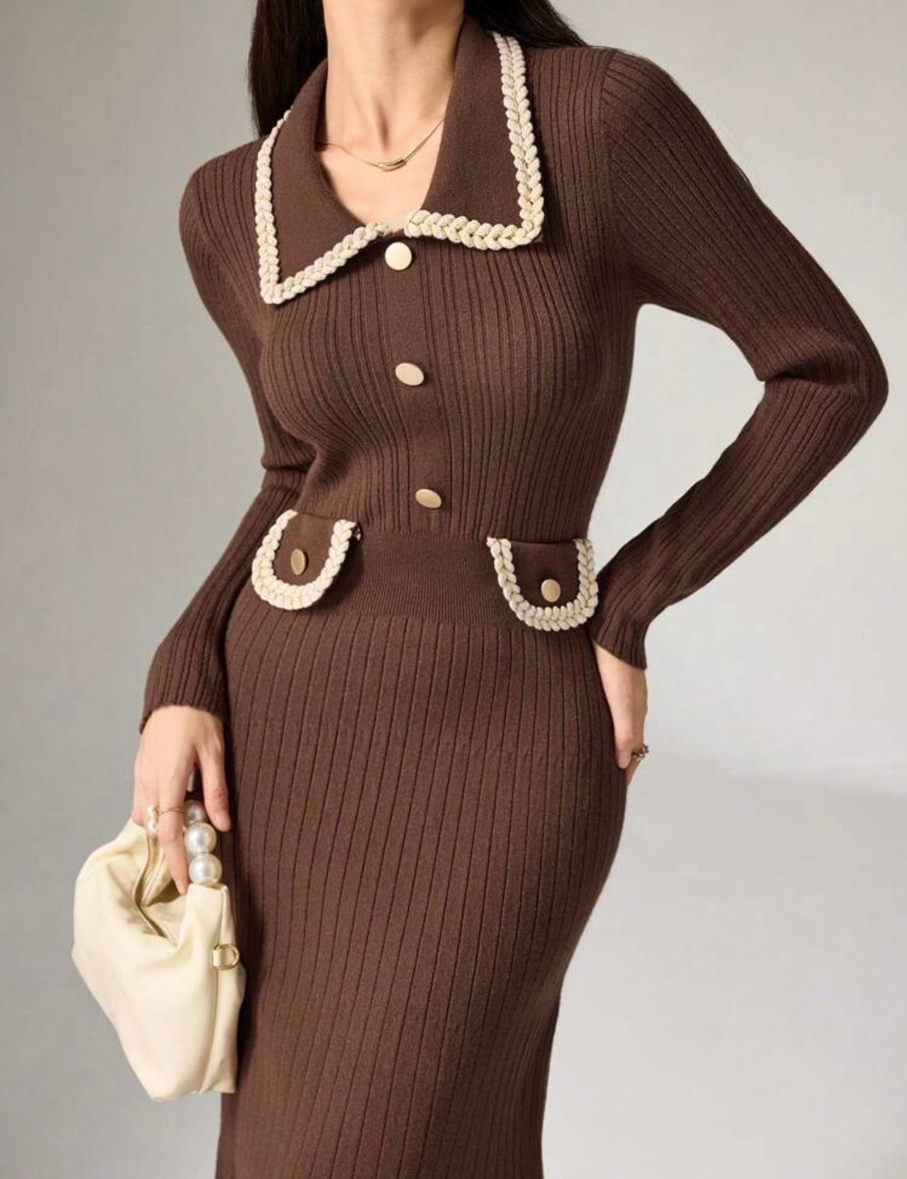 Aesthetic ribbed dress