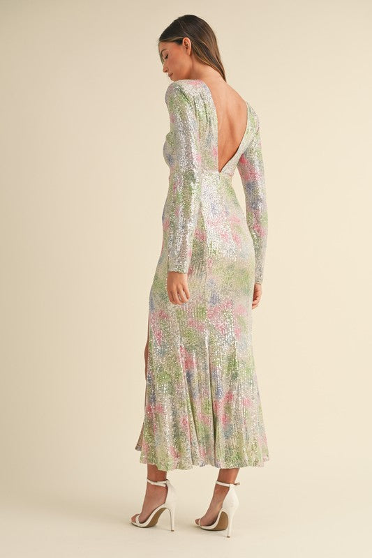 Sequins long sleeve dress 69.99