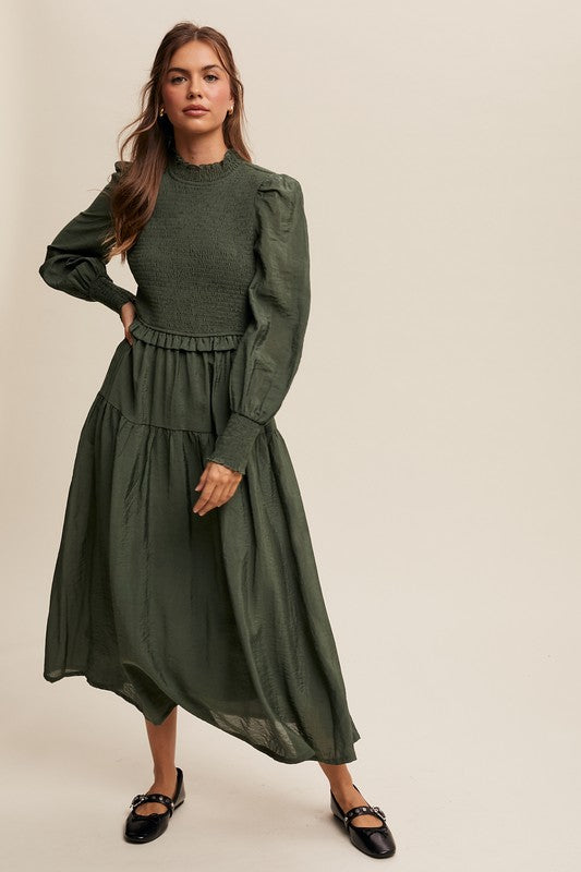 Deep green Alana’s maxi dress