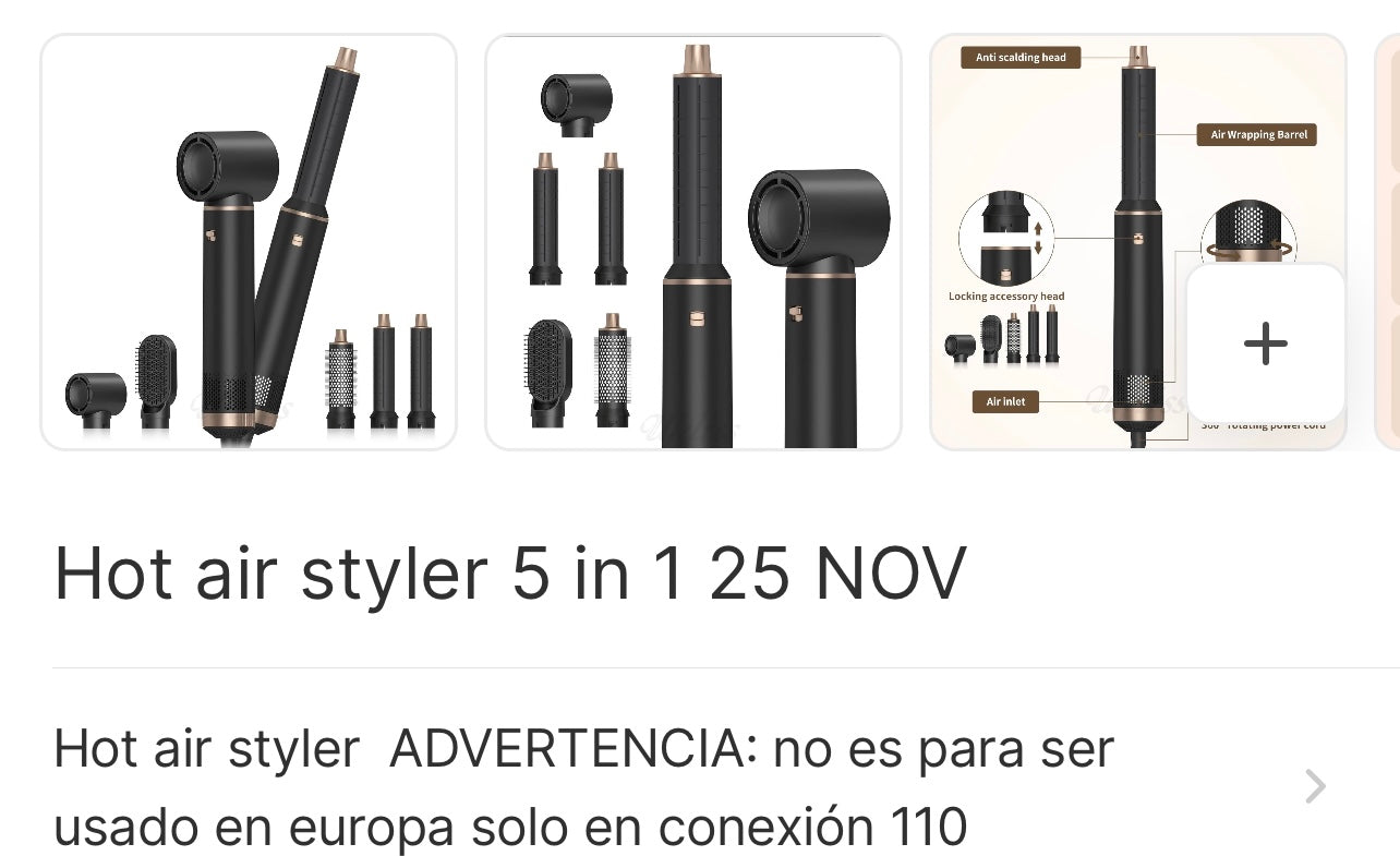 Hot air styler 5 in 1