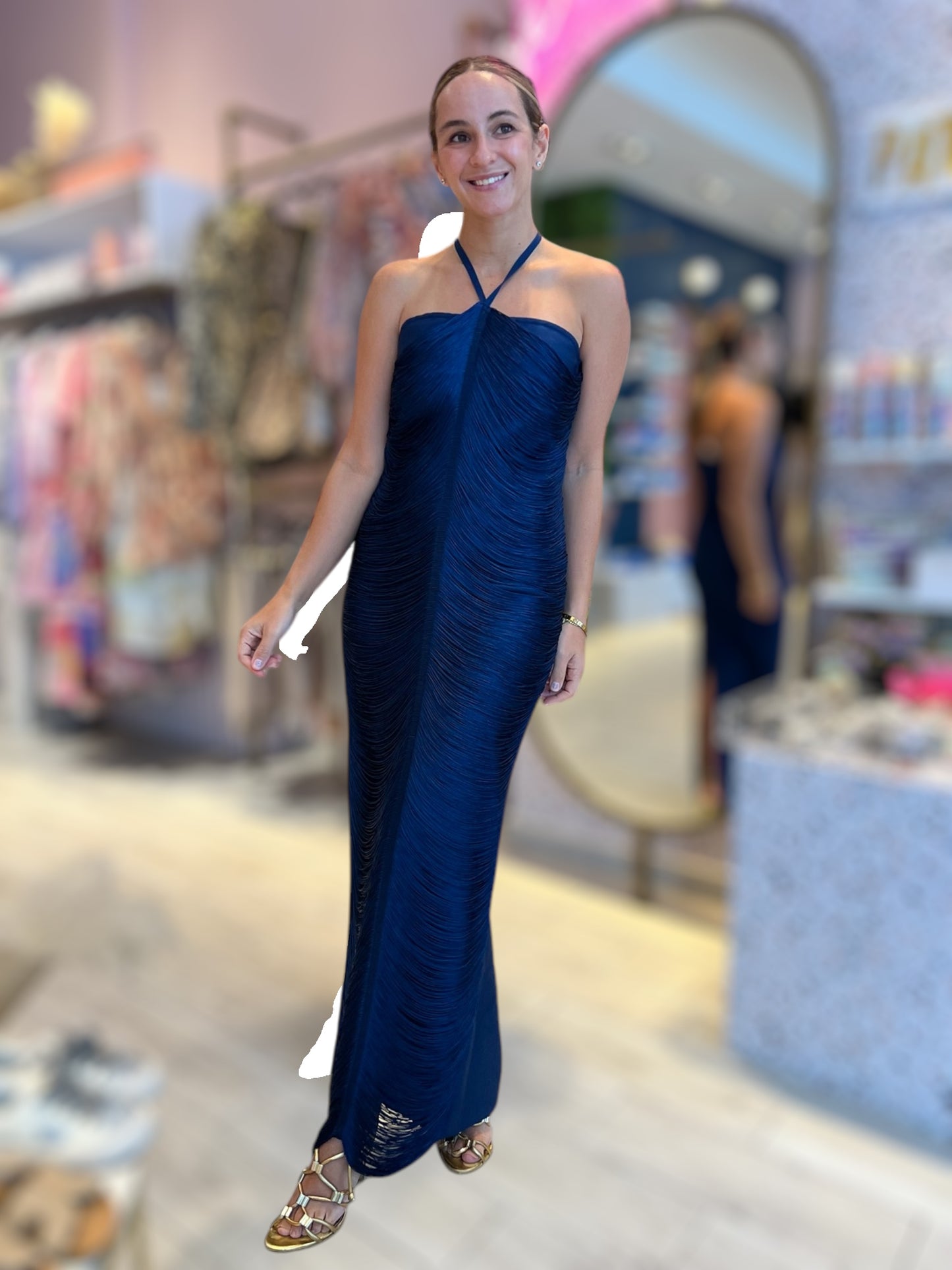 Navy Gia’s Fringed Dress