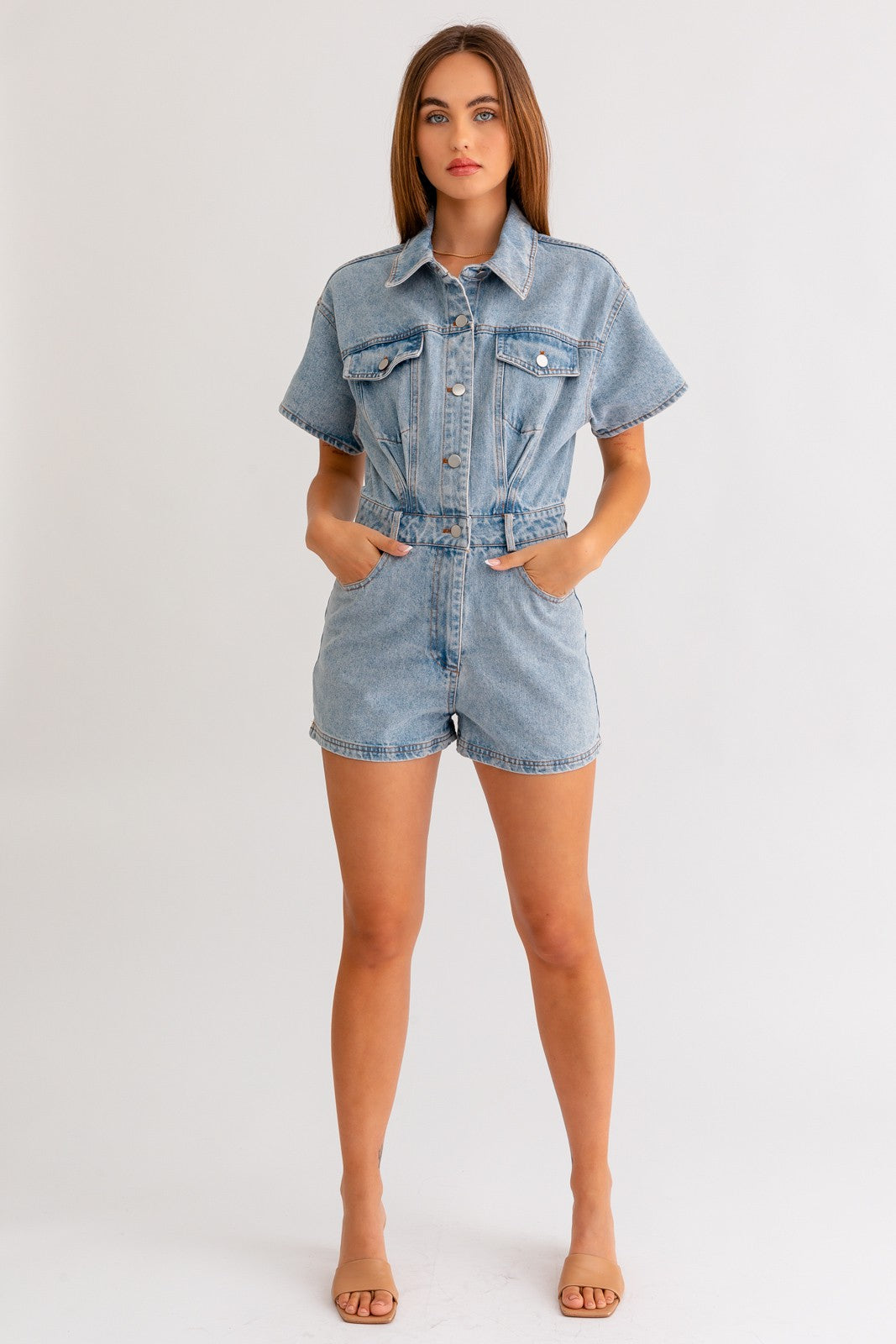 Denim romper