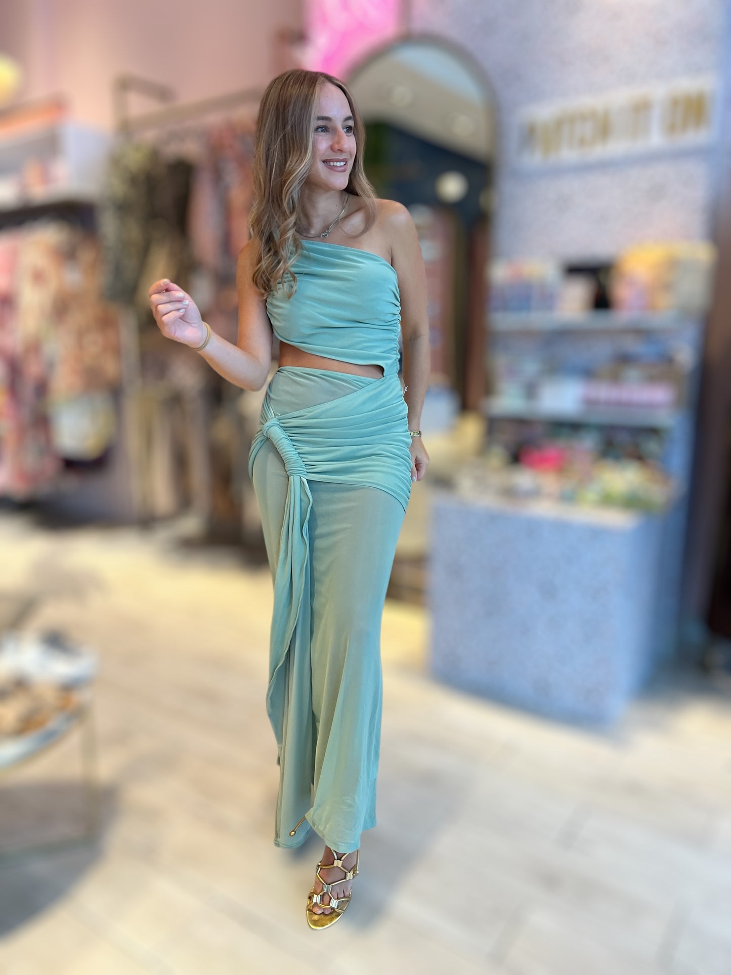 Matcha Cut out dress