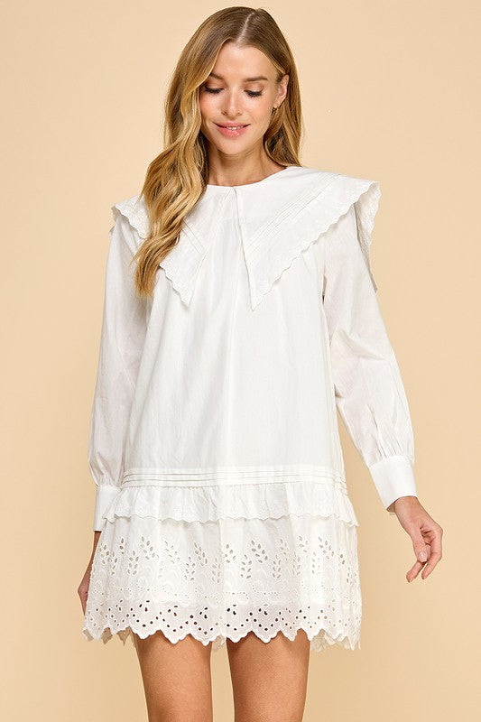 Eyelet white dress 69.99