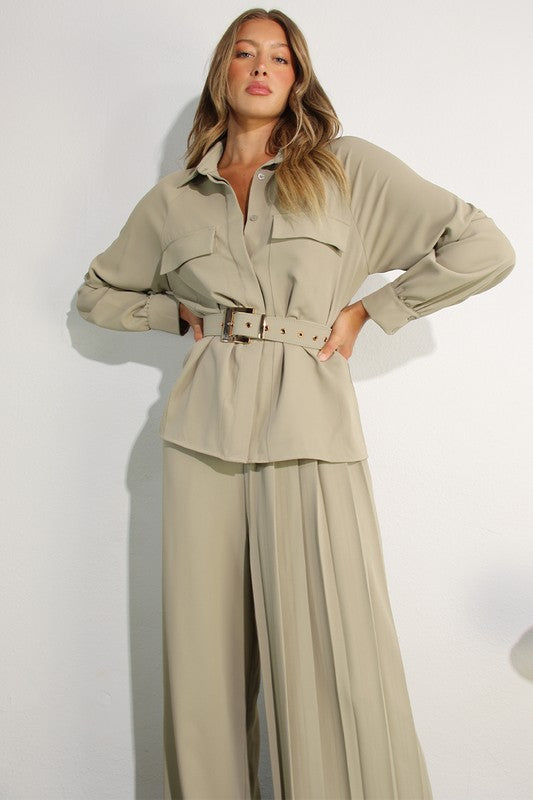 Gia pleated luxury set