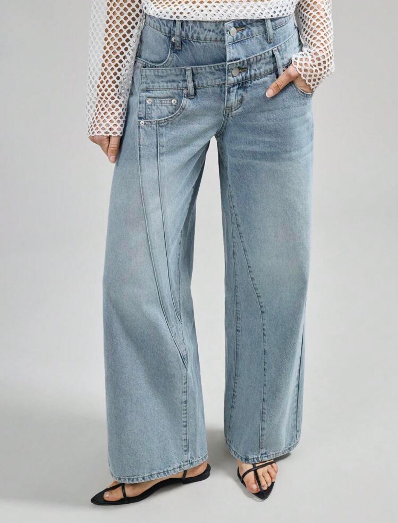 Double waist jeans