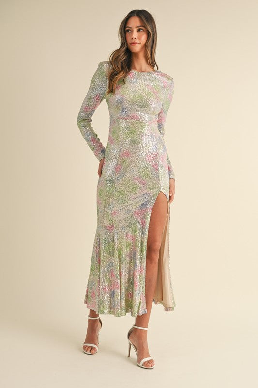 Sequins long sleeve dress 69.99