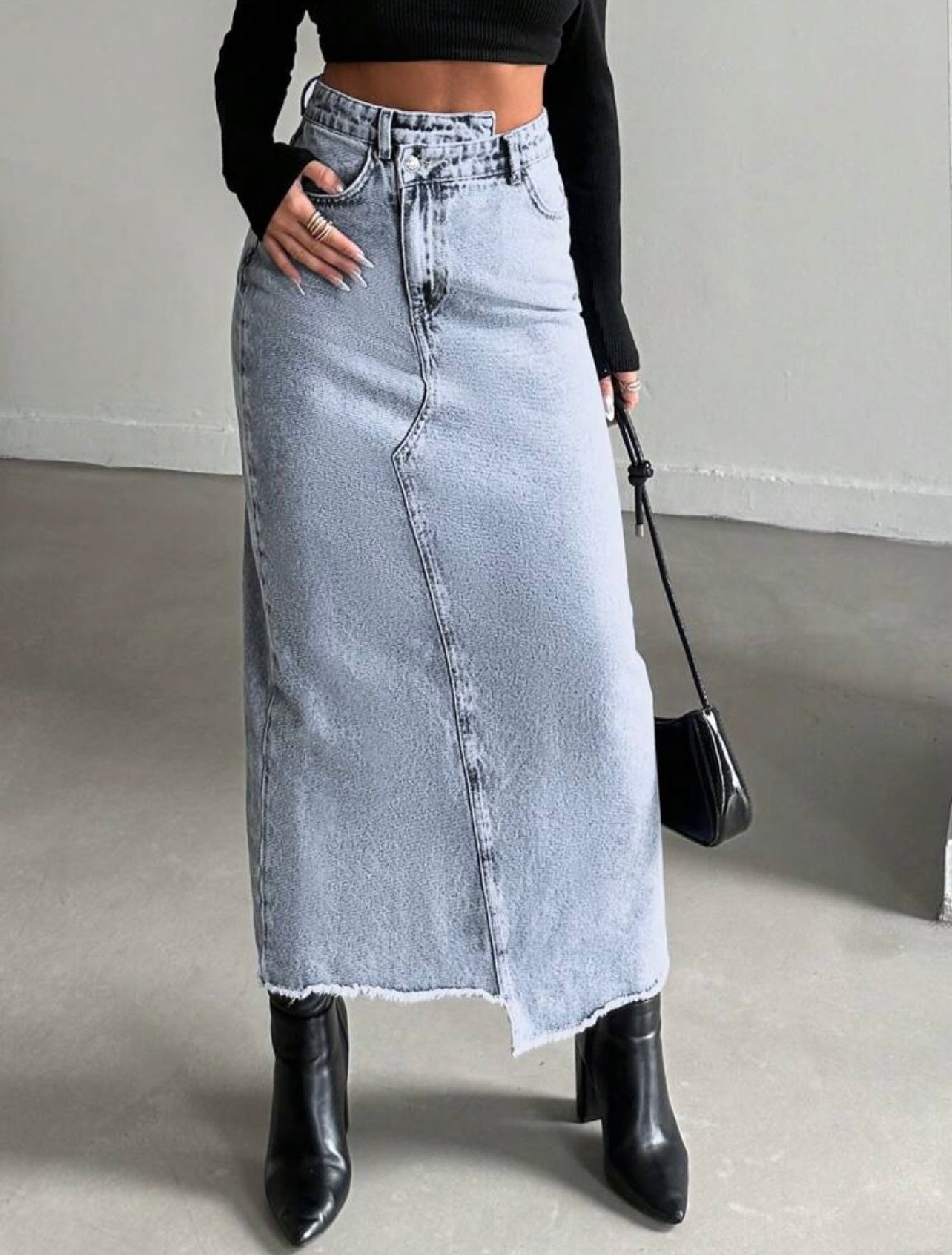 Denim Criss cross skirt 28 marzo