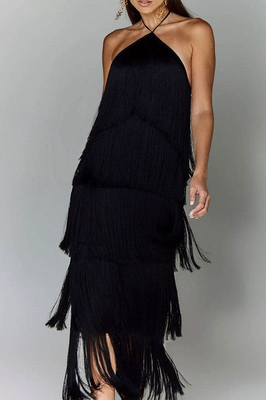 Black Gia’s Fringed Dress