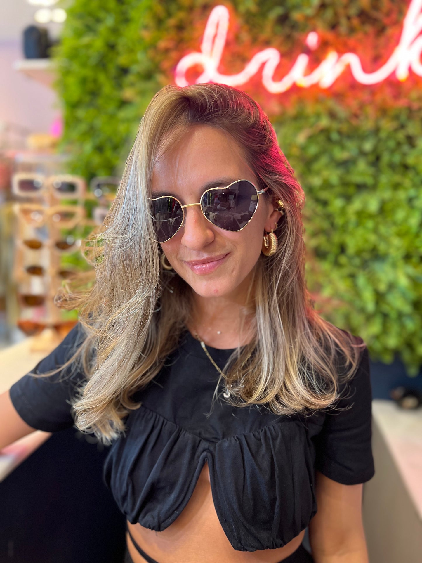 Gold lovely sun glasses