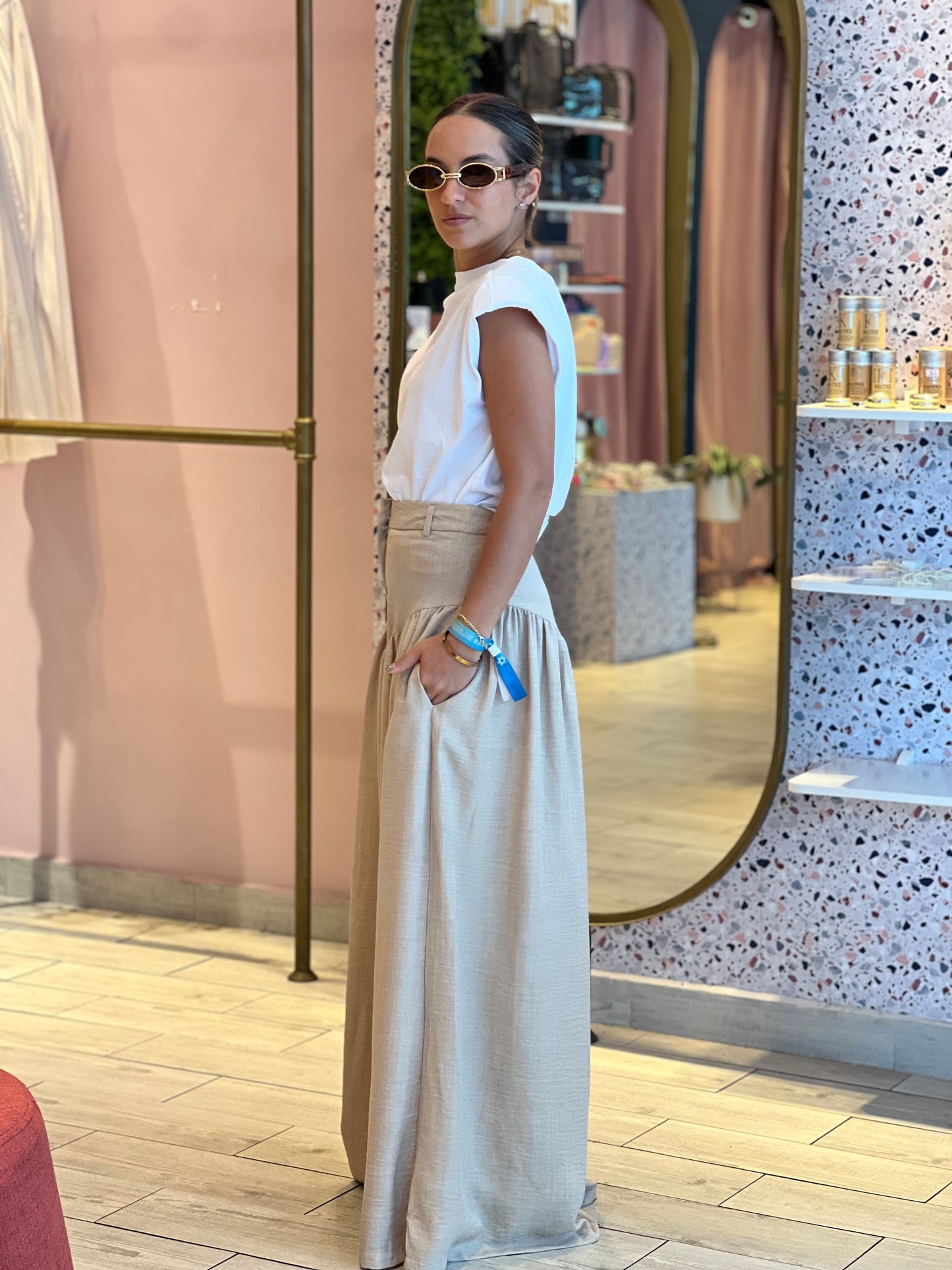 Khaki santorini pantskirt