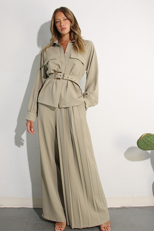 Gia pleated luxury set