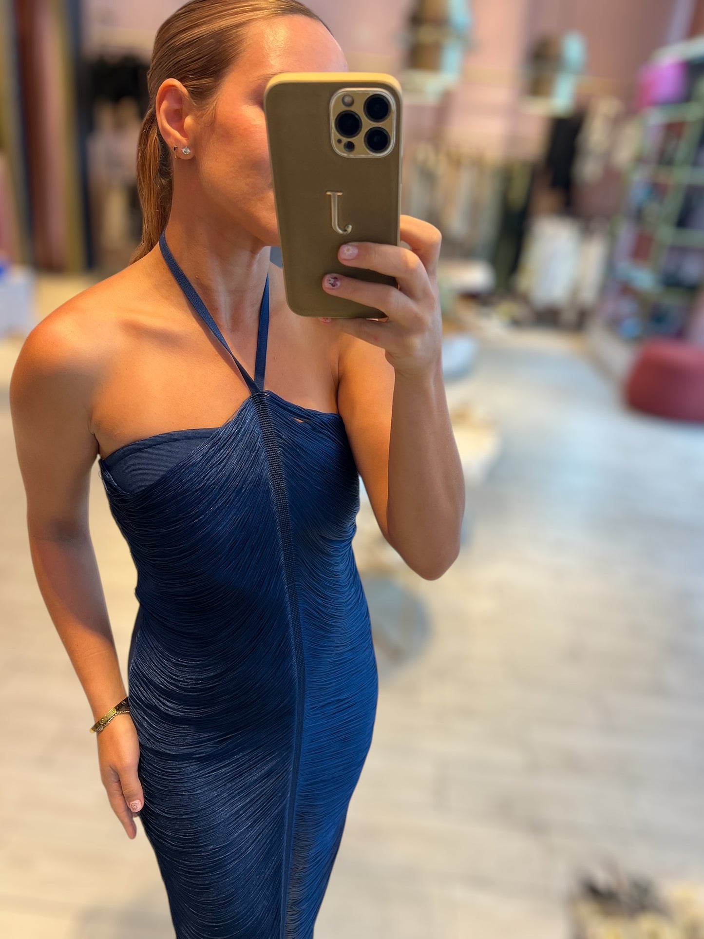 Navy Gia’s Fringed Dress