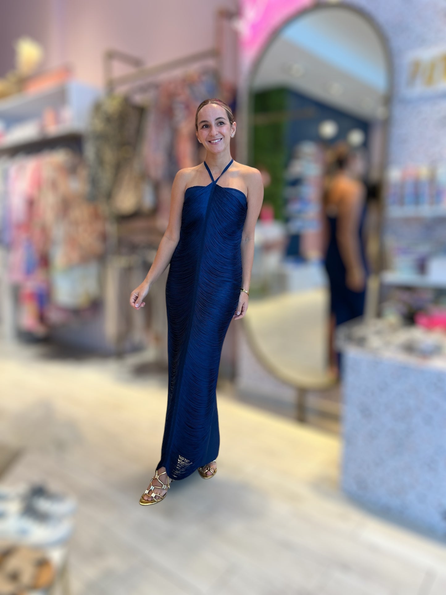 Navy Gia’s Fringed Dress