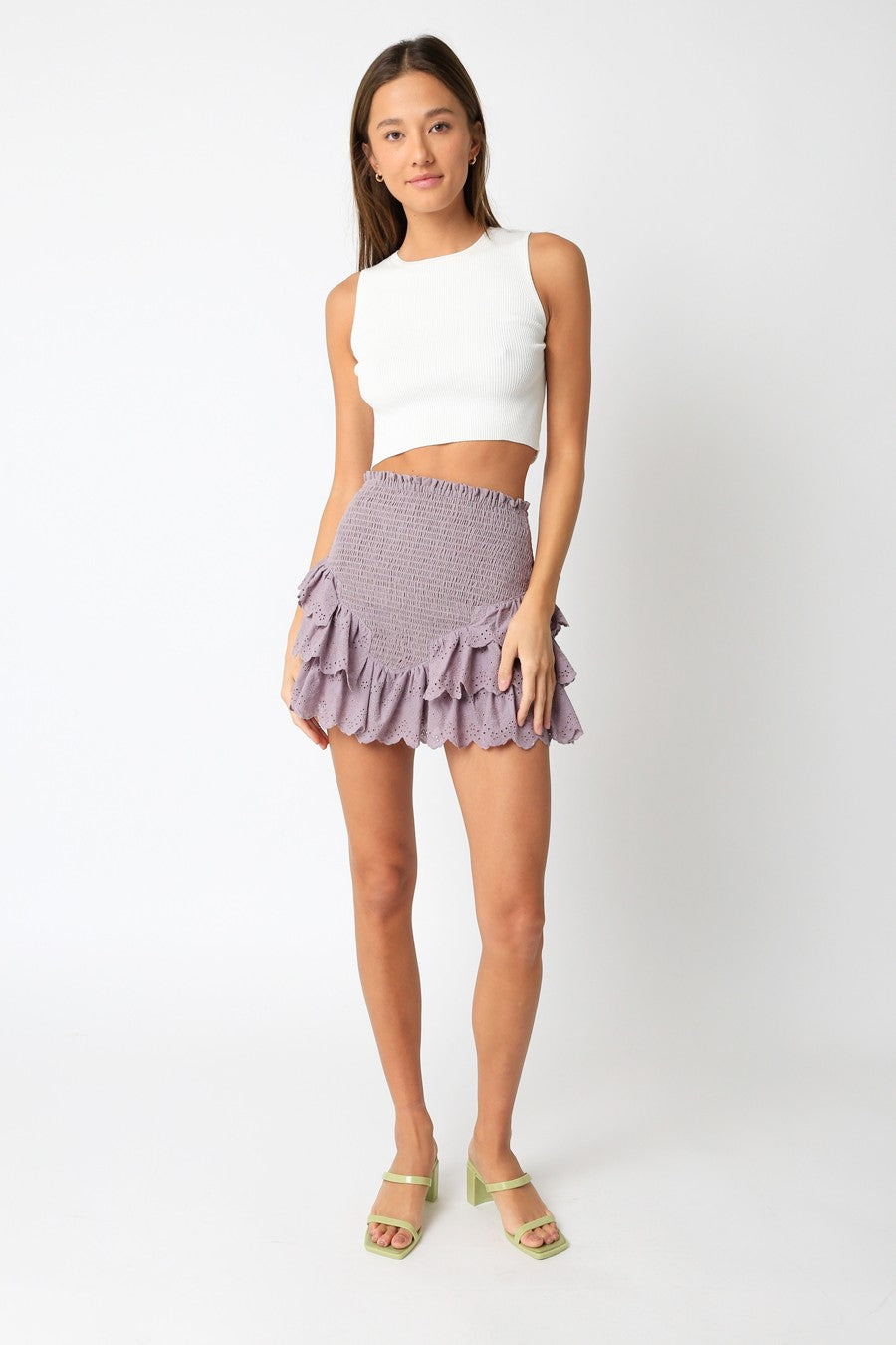 Smocked ruffled set