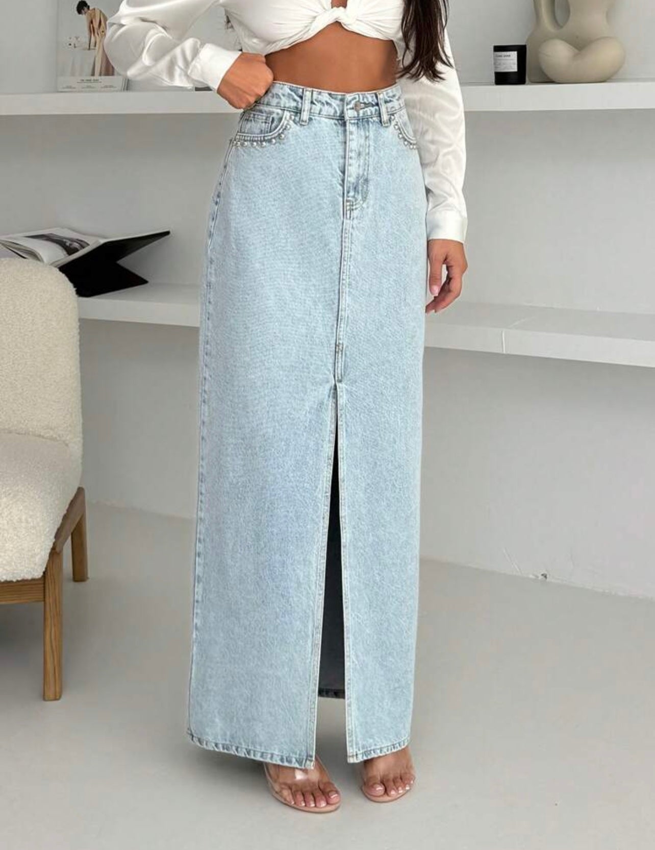 Miami denim skirt