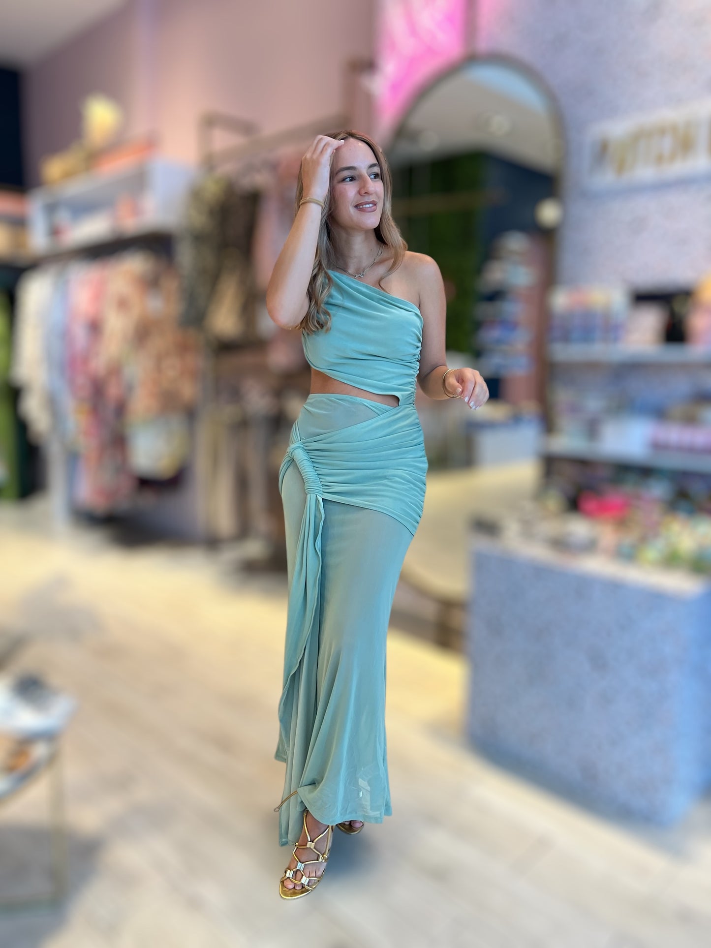 Matcha Cut out dress