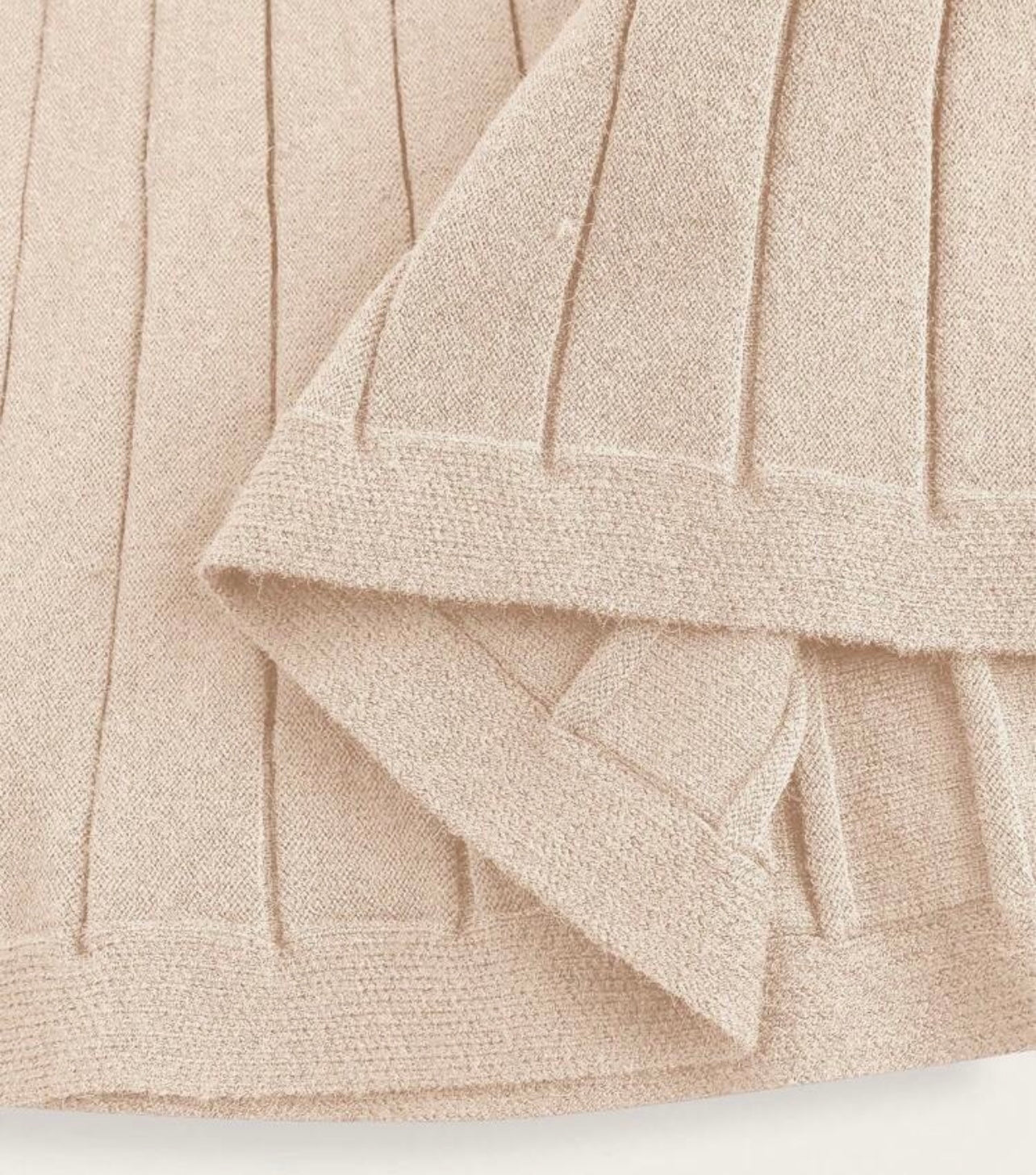 Cream ribbed skirt set 28 marzo