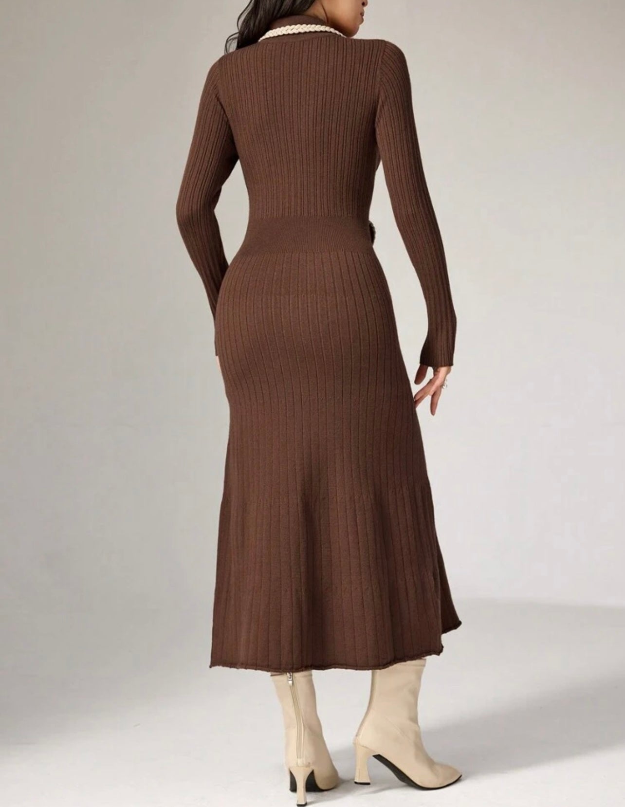 Aesthetic ribbed dress