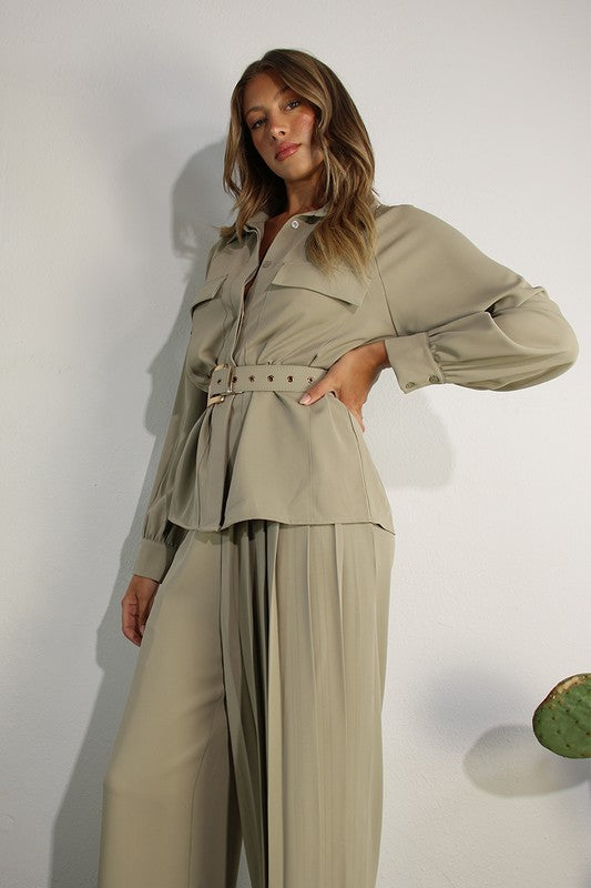 Gia pleated luxury set