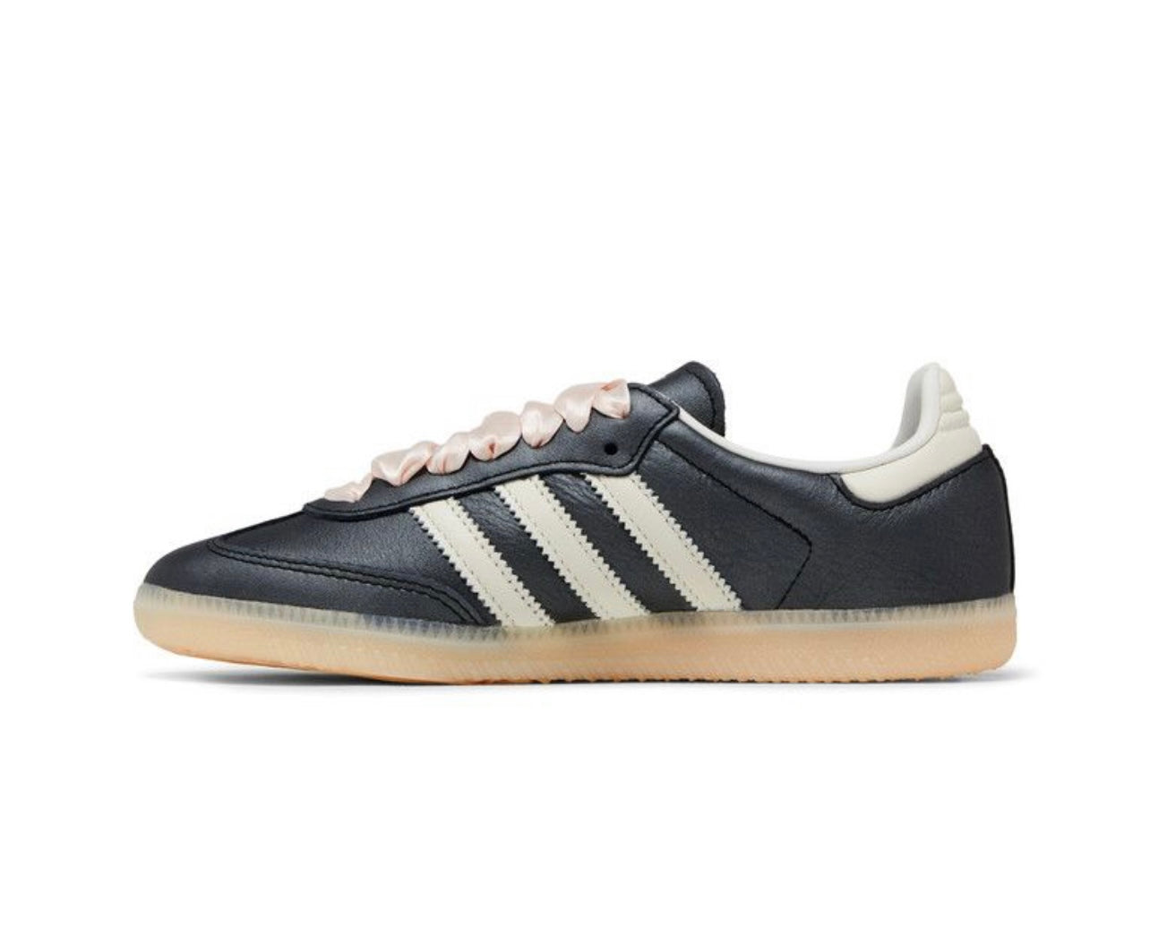 Black wonder sambas with quartz ribbon laces - women preoder 7 days