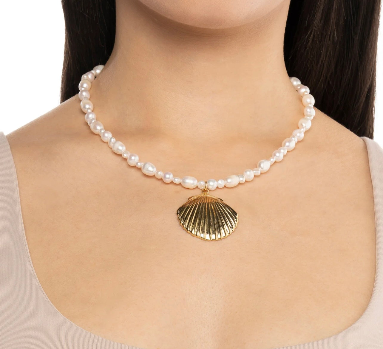 Mayamar Shell & pearl necklace