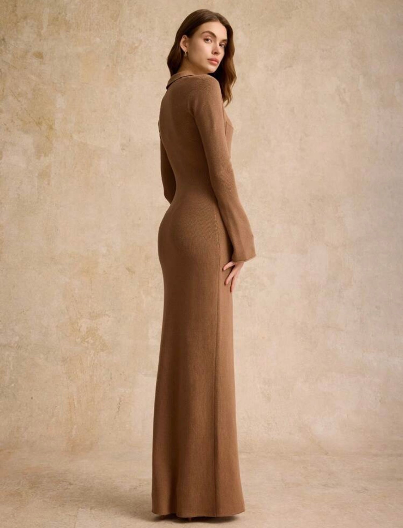 Aesthetic ribbed dress / cardigan