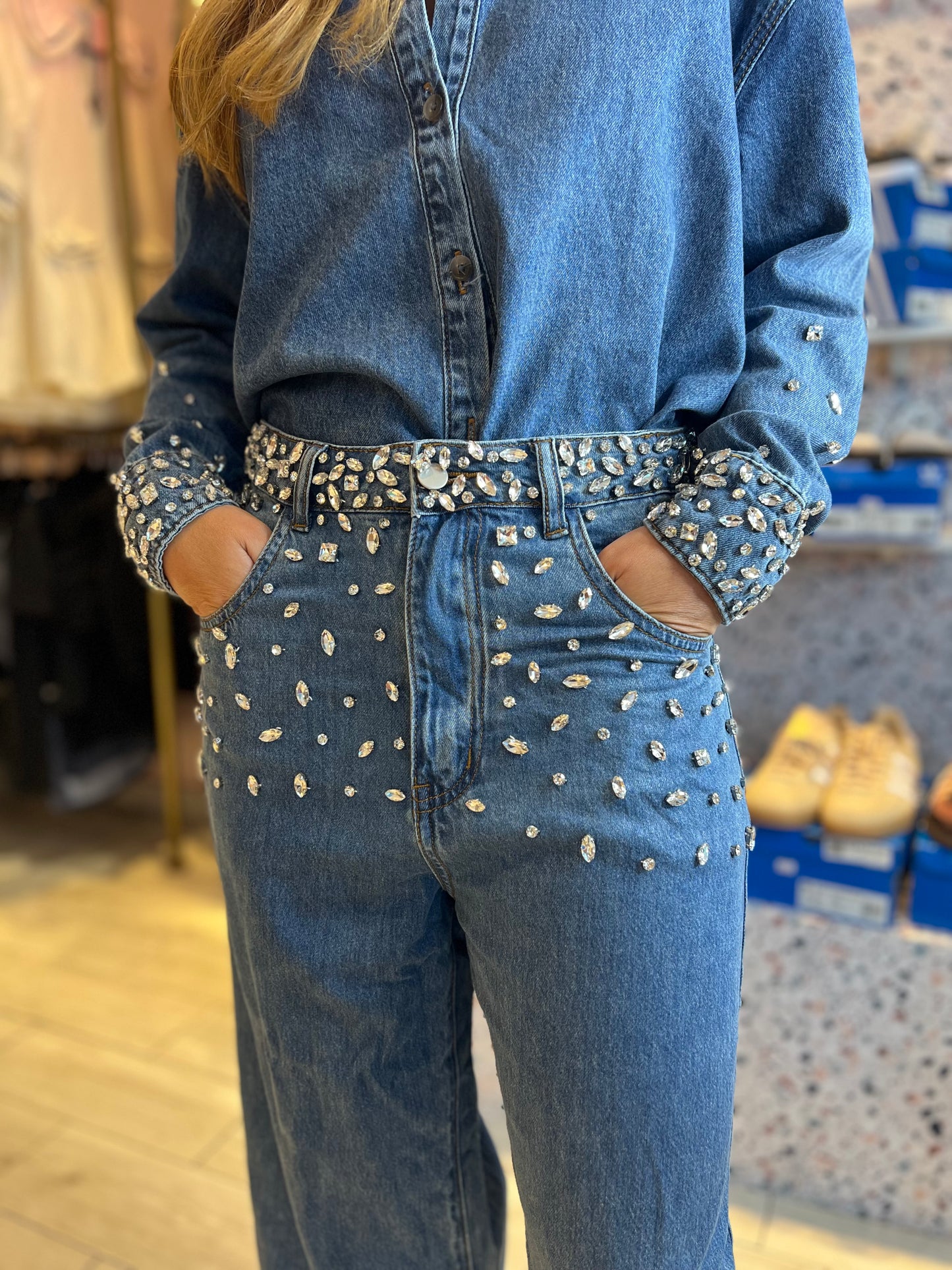 rhinestones jeans