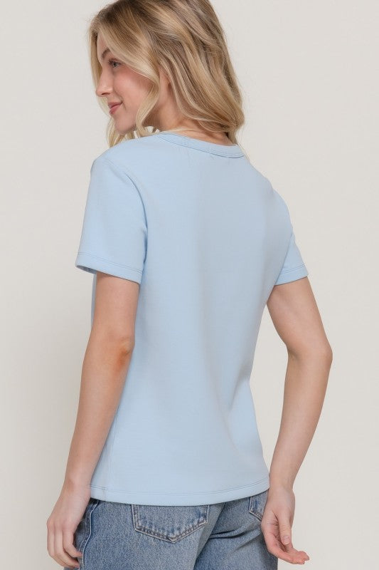 Light Blue 100% Cotton tshirt 8 sept
