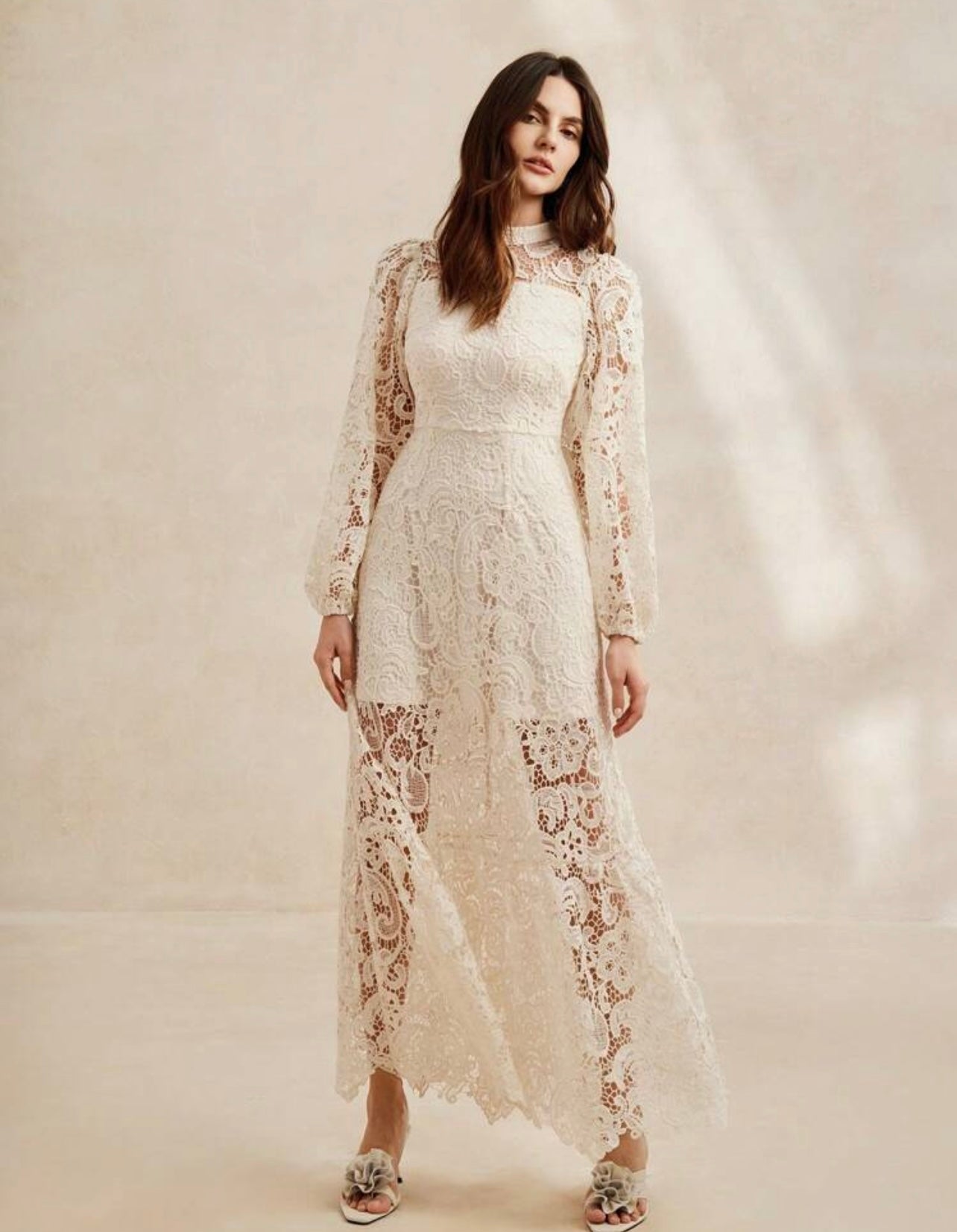 Ivory lace total Dress