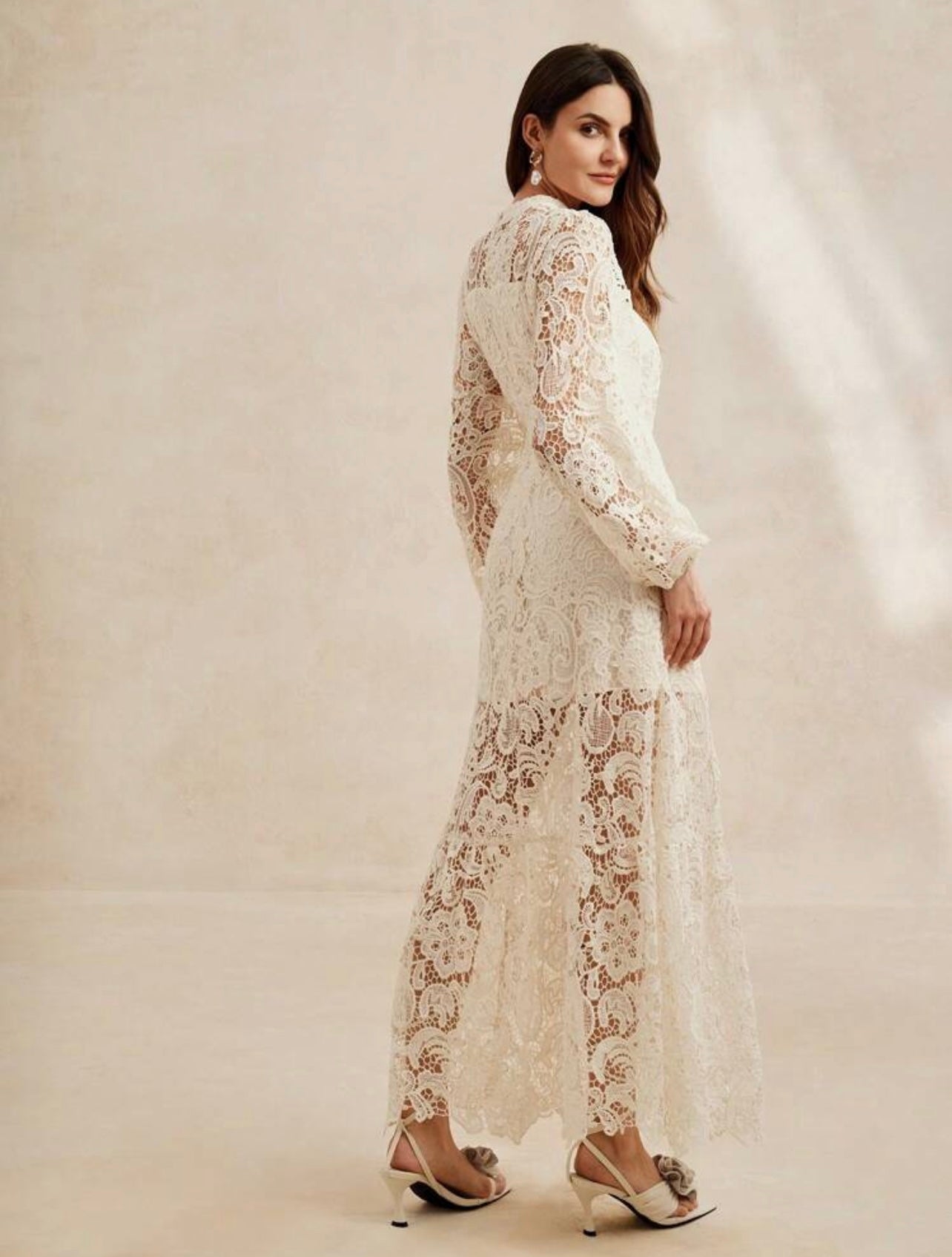 Ivory lace total Dress