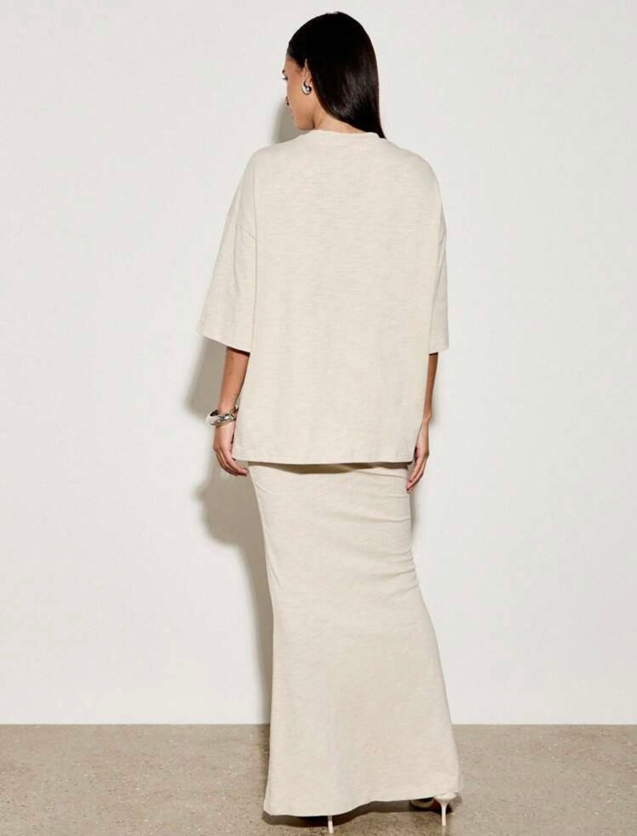 Nude loungewear skirt set 18 abril
