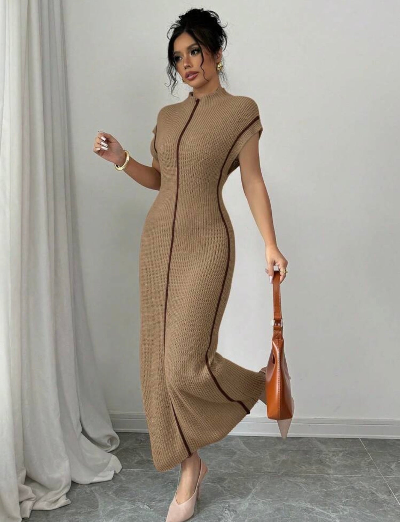 Mockha ribbed dress