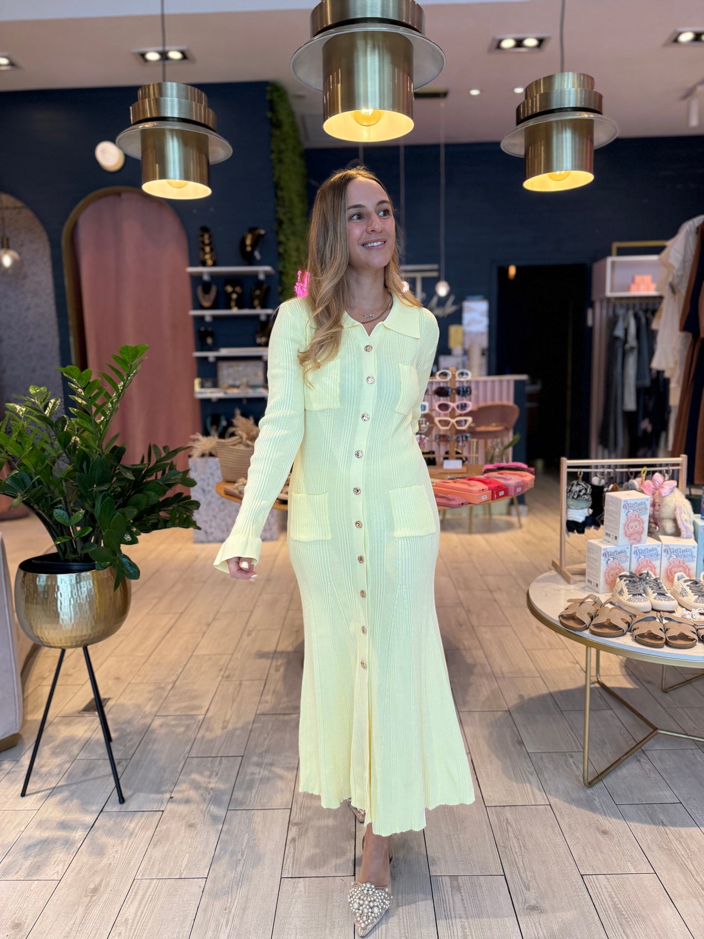Butter yellow dress