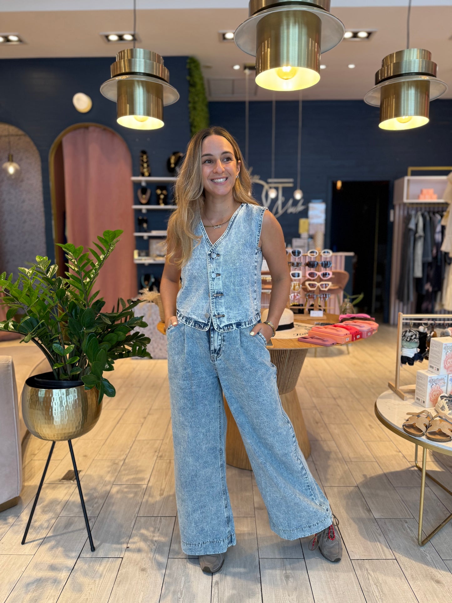 Denim vest & jeans set