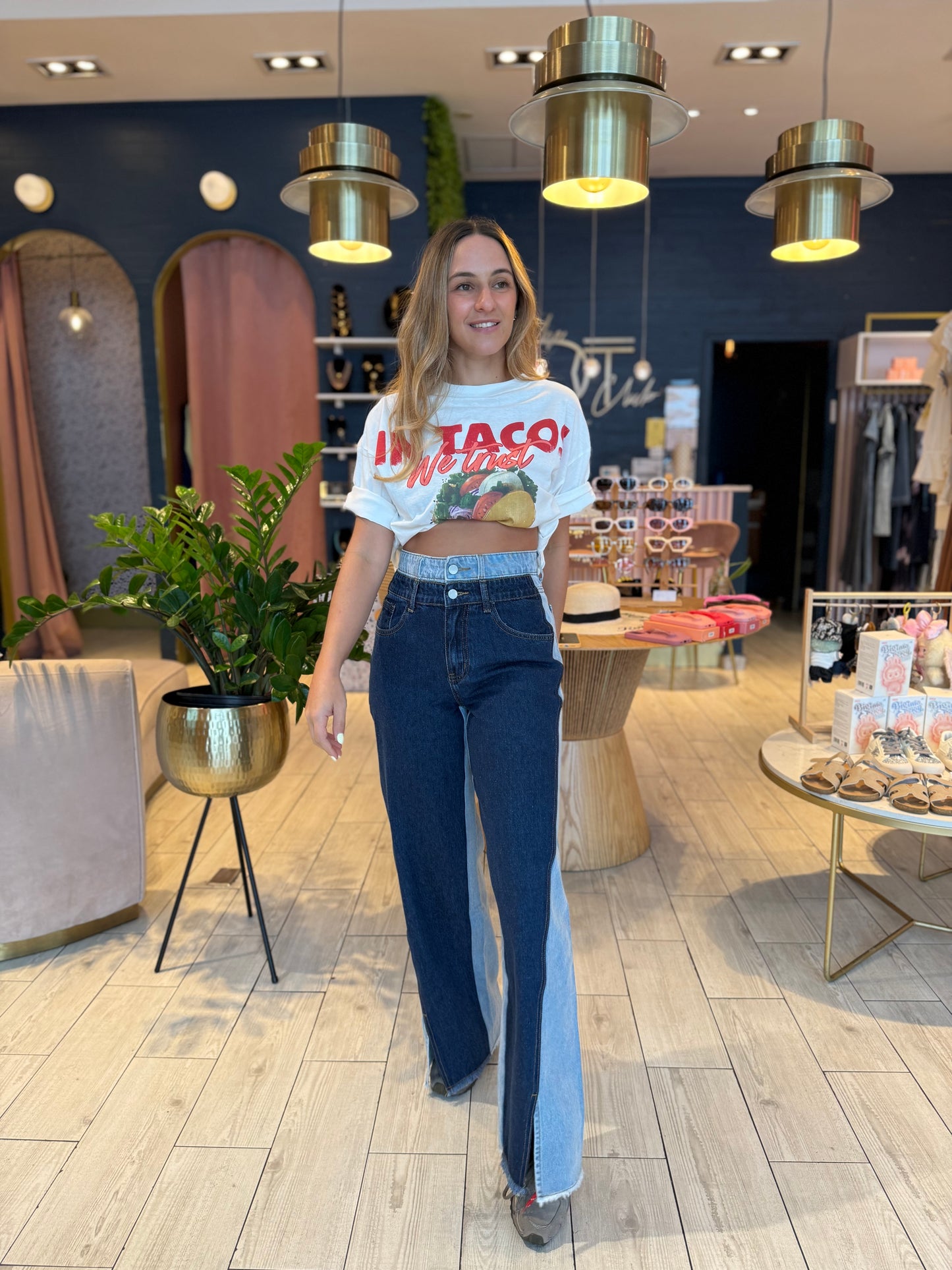 Double waist jeans