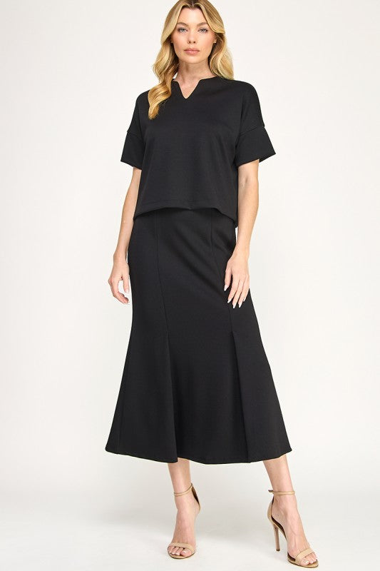 Black tzniut skirt set 5 marzo