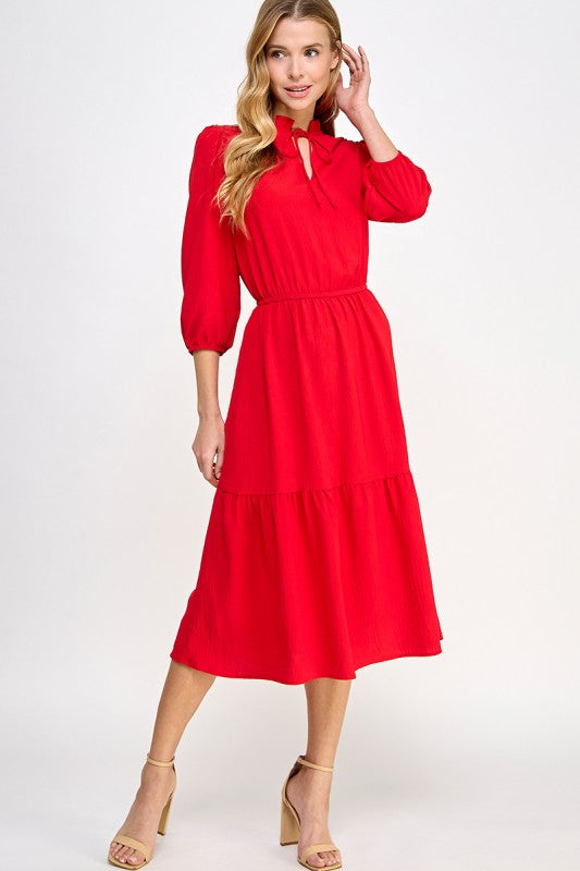 Red Tzniut Dress 5 marzo