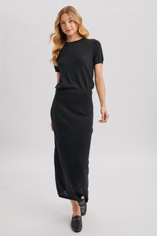 Black Tzniut skirt set