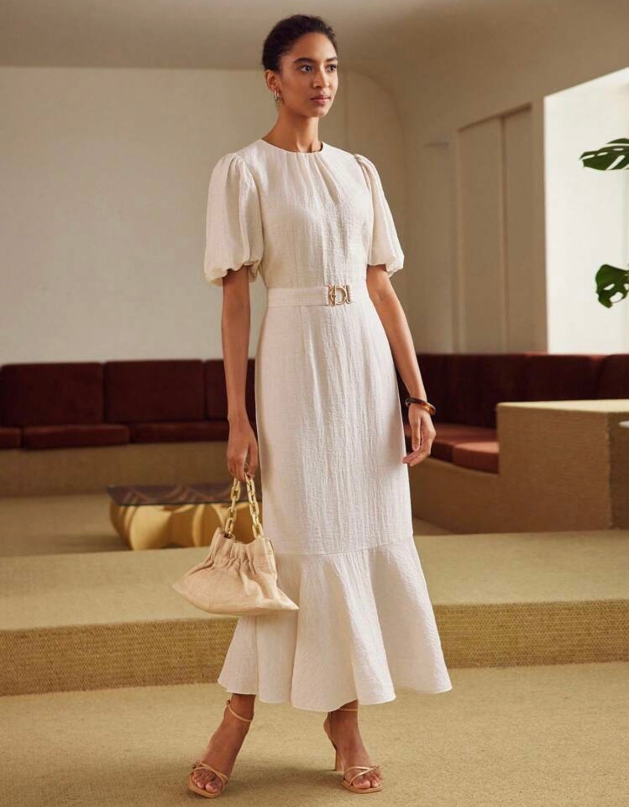 Ivory luxury dress